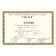 Diplôme de l'ISIAG.
