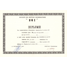 Diplôme de la SGI. 