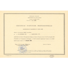 Certificat d'aptitude professionnelle. 