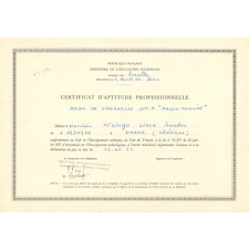 Certificat d'aptitude professionnelle. 