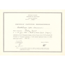 Certificat d'aptitude professionnelle. 