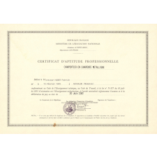 Certificat d'aptitude professionnelle.