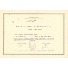 Certificat d'aptitude professionnelle. 