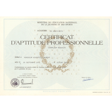 Certificat d'aptitude professionnelle.
