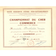 Diplômes de sténographie et de dactylographie. 