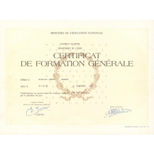 Certificat de formation générale. 