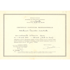Certificat d'aptitude professionnelle. 
