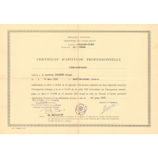Certificat d'aptitude professionnelle.