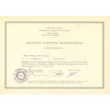 Certificat d'aptitude professionnelle.