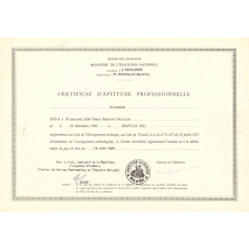 Certificat d'aptitude professionnelle. 