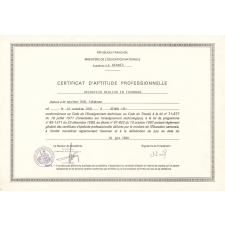 Certificat d'aptitude professionnelle. 