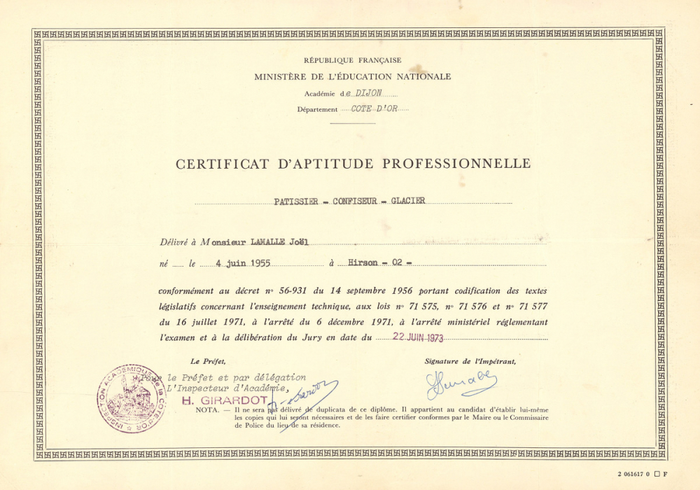 Certificat d'aptitude professionnelle patissier - confiseur - glacier. 