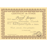 Certificat de stage de sommelier caviste. 