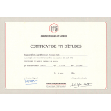 Certificat de fin d'études. 