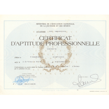 Certificat d'aptitude professionnelle.