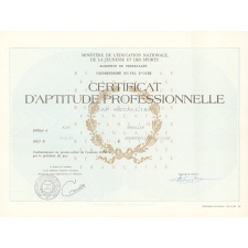 Certificat d'aptitude professionnelle.
