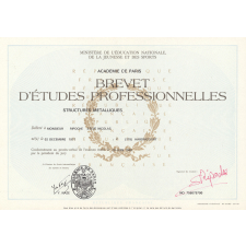 Certificat d'aptitude professionnelle. 