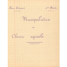 Manipulation de chimie agricole