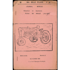 Journal scolaire Freinet. Ma belle plaine. N°2, novembre, 1952.