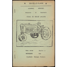 Journal scolaire Freinet. Ma belle plaine. N°2, novembre, 1953.