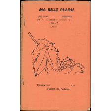 Journal scolaire Freinet. Ma belle plaine. N°1, octobre, 1956.