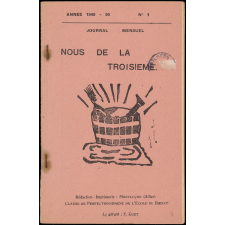 Journal scolaire Freinet. Nous de la troisième. N°1, [janvier], 1950.