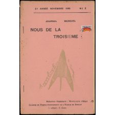 Journal scolaire Freinet. Nous de la troisième. N°7, novembre, 1950.