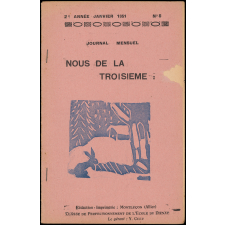 Journal scolaire Freinet. Nous de la troisième. N°8, janvier, 1951.