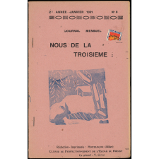 Journal scolaire Freinet. Nous de la troisième. N°8, janvier, 1951.