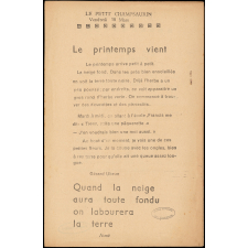 Journal scolaire Freinet. Le petit Champsaurin. N°1, février mars, 1954.
