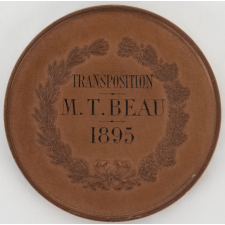 Médaille de prix de transposition du Cours d'émulation à Paris.