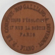 Médaille de prix de transposition du Cours d'émulation à Paris. 