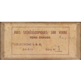 Vues stéréoscopiques sur verre. Tons chauds.