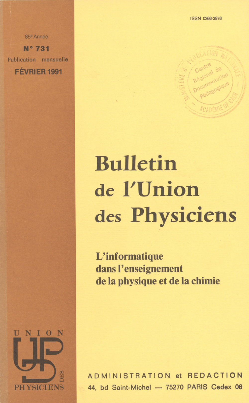 L'informatique dans l'enseignement de la physique et de la chimie