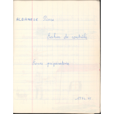 Cahier de contrôle