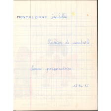 Cahier de contrôle