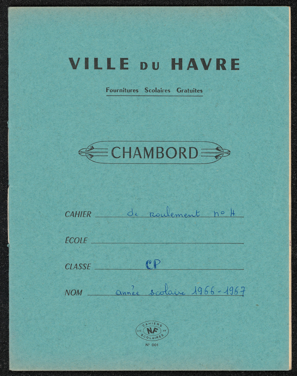 Cahier de roulement : n°4