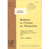 Annales des concours Agrégations et C.A.P.E.S. 1993 : Tome 2 : Solutions