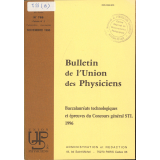 Baccalauréats technologiques et épreuves du Concours général STL 1996