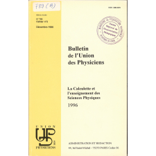 La Calculette et l'enseignement sciences physiques 1996