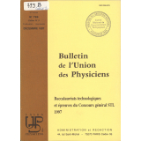Baccalauréats technologiques et épreuves du Concours général STL 1997