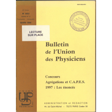 Concours Agrégations et C.A.P.E.S. : 1997 : Les énoncés