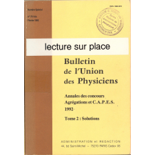 Annales des concours Agrégations et C.A.P.E.S. 1992 : Tome 2 : Solutions