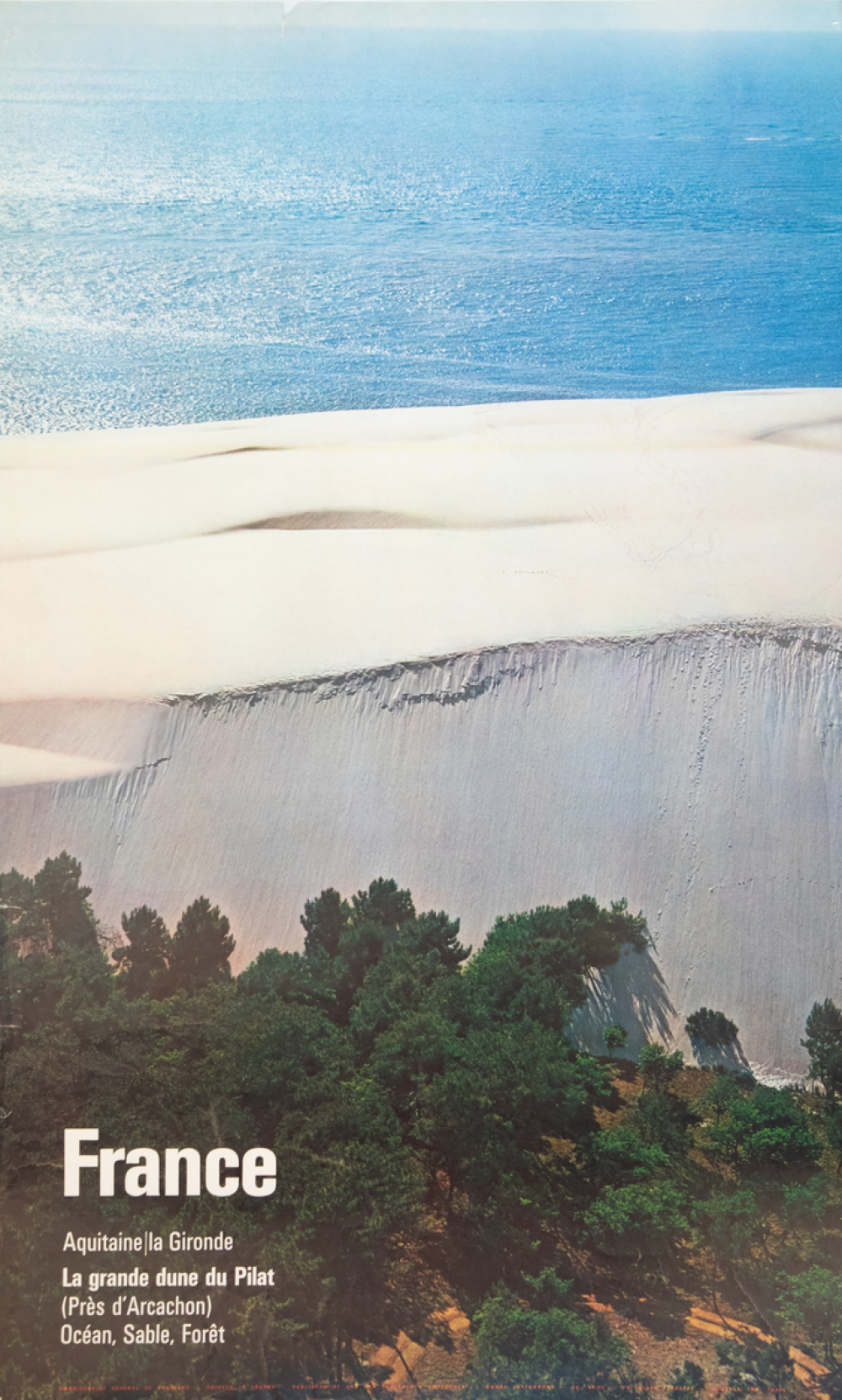 France : Aquitaine / La Gironde. La grande dune du Pilat (près d'Arcachon). Océan, sable, forêt