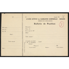 Bulletin de punition