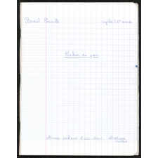 Cahier du jour