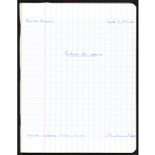 Cahier du jour