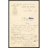 Lettre justifiant une consigne