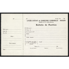Bulletin de punition