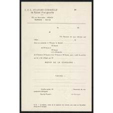 Formulaires de punition